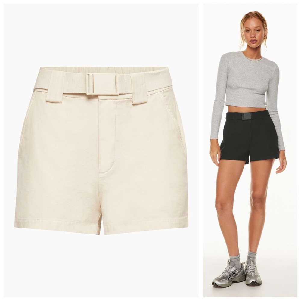 NWT Aritzia TNA Ferry Belted Cargo Short in Birch